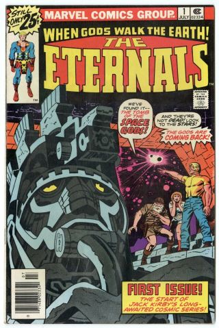 Eternals 1 Vf/nm 9.  0 White Pages Jack Kirby Art Marvel 1976 K