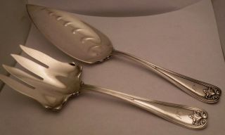 Colonial By Tiffany And Co Sterling Silver Fish Serving Set 2 Piece 11 "