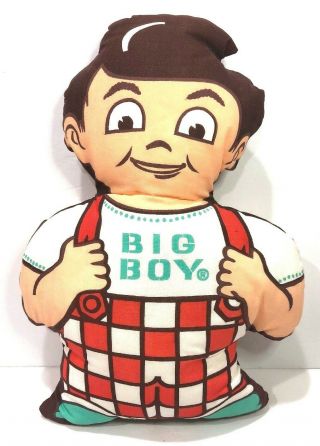 Vtg 70s Big Boy Restaurant Doll Cloth Stuffed Pillow Advertising 14 " Usa