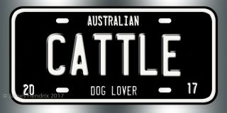 Australian Cattle Dog Breed License Plate Red Blue Green Yellow Black