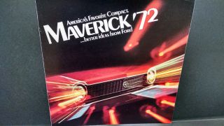 1972 Ford Maverick Oversize Dealer Sales Brochure 8 Pages Mbx8