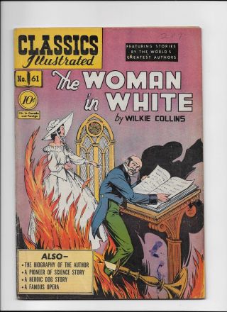 Classics Illustrated 61 Woman In White Hrn 62 (o) Flat Tight And Glossy