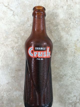 Orange Crush Soda Bottle 7 Oz.  Amber