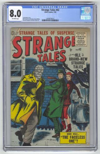 Strange Tales 42 Cgc 8.  0 Marvel Atlas Comic Pre - Hero Horror Gold 10c