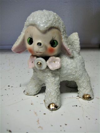 Vintage Sugar Texture Ceramic Lamb Sheep Figurine