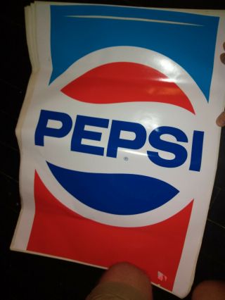 Old Stock Vintage Pepsi Machine Sticker Decal 1970 