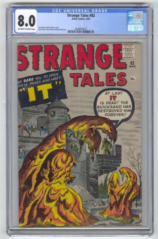 Strange Tales 82 Cgc 8.  0 Marvel Atlas Comic Sandman Prototype Horror