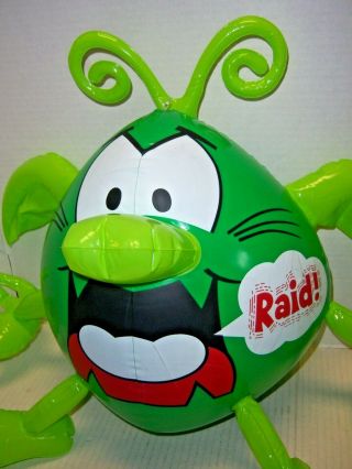Vintage Inflatable Blow Up Raid Bug Promotional Item (1970 