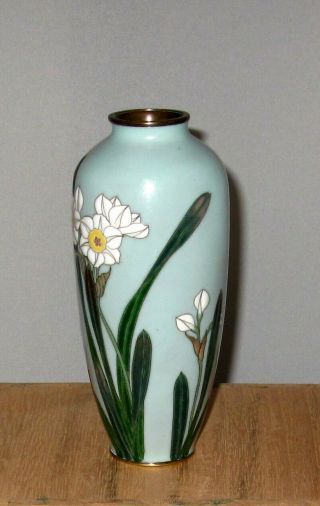 Fine Meiji Period Japanese Cloisonne MORIAGE Enamel Vase,  Attributed to Hattori 7