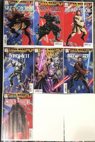 Star Wars Age Of Republic 1 Puzzle Variant Set Of 7 2019 Unread Nm 1st Print
