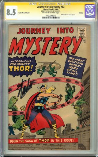 Journey Into Mystery 83 Cgc 8.  5 Ss Stan Lee Origin 1st Appearance Of Thor Grr