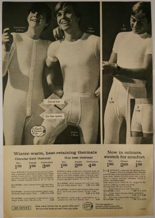 1970 Vintage Paper Print Ad Fashion Thermal Combination Brevets Shirt Underwear