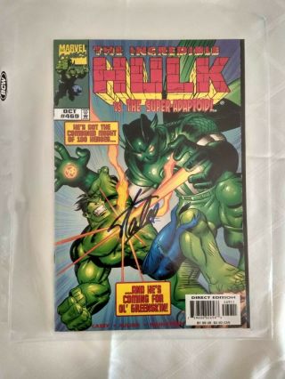 The Incredible Hulk Comic Book Signed By Stan Lee Gaa Certificate