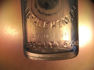 Old Bethlehem PA Soda Pop Bottle F J Hildenberger 6.  5 Oz Advertising Registered 4