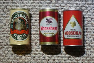 Three Moosehead Cans From Canada
