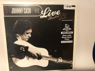 Johnny Cash - Live From Austin Tx - Clear With Black Swirl Vinyl - Newbury 350