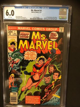 Ms.  Marvel 1 (marvel,  1977) Cgc 6.  0,  Captain Marvel Movie