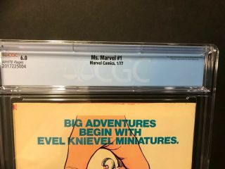 Ms.  Marvel 1 (Marvel,  1977) CGC 6.  0,  CAPTAIN MARVEL MOVIE 6