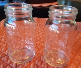 Two Vintage 3oz Glass Baby Bottles,  Bottles Only,