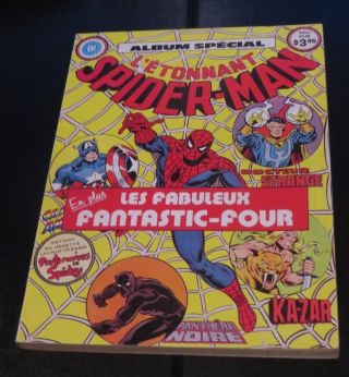 1980 Spider - Man & Fantastic Four HÉritage Large Rare Canadian French Album