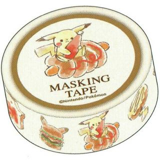 Japan Pokemon Washi Paper Masking Tape Sticker Pikachu Tea Time