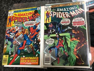 The Spider - Man 174,  175 (dec 1977) Punisher Appearance.  High Grades