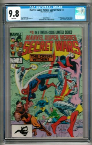 Marvel Heroes Secret Wars 3 (1984) Cgc 9.  8 White Pages Shooter - Zeck