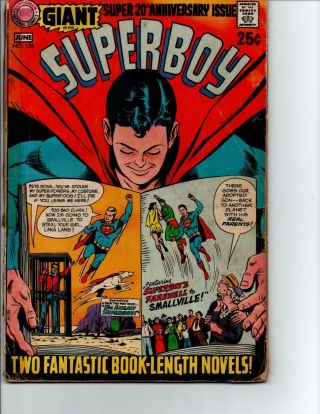 Superboy 153 - 170 Straight Run Of 18 1969 - 70 Epg - 59 & G - 71 Neal Adams