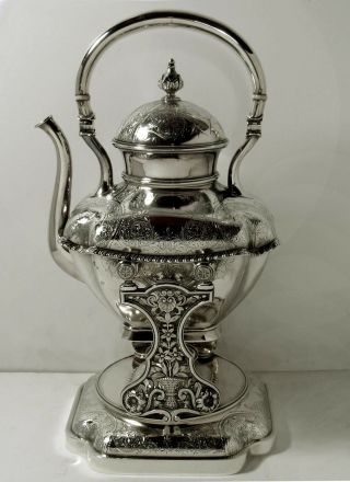 Whiting Sterling Teapot & Stand C1875 Japanese - Charles Osborne