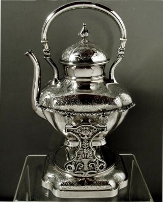 Whiting Sterling Teapot & Stand c1875 Japanese - Charles Osborne 2