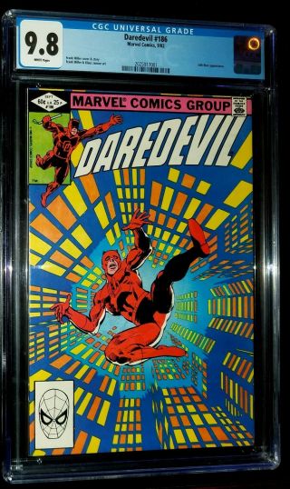1982 Daredevil 186 Marvel Comics Cgc 9.  8 Nm/m