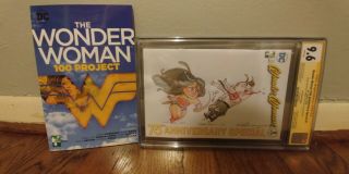 Wonder Woman Art Sketch - Hero Initiative 100 Project By Cat Farris 75