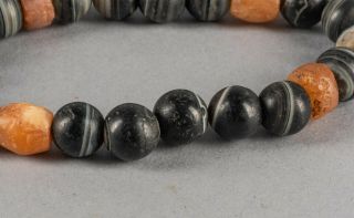 Chinese Antique/Vintage Carved Agate Prayer Beads,  19th Manchu Style. 9