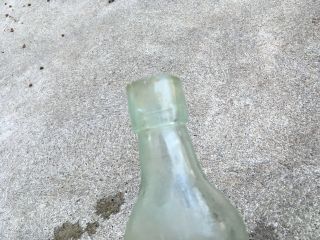 Vintage Round Bottom Blob Top Green Glass Bottle Field Find Rinsed AP93 5