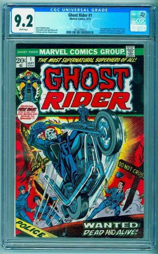 Ghost Rider 1 Cgc 9.  2 White Pages 1st First Son Of Satan