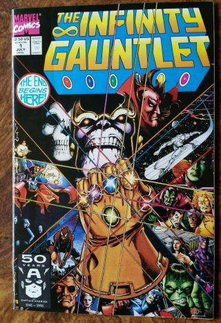 Infinity Gauntlet 1 - 6 Full Series VF/NM 1st Print Thanos Avengers: Endgame 2