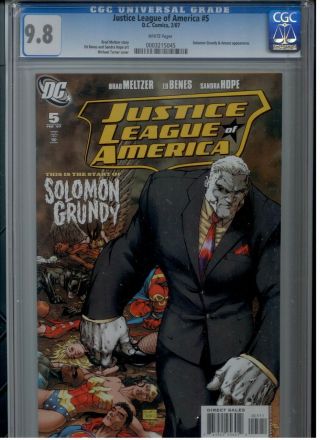 Justice League Of America 5 Cgc 9.  8 Wp