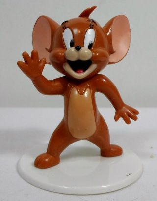 Tom & Jerry Vtg 2.  5  Jerry Plastic Detailed Figure Figurine On White Base