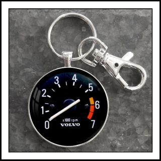 Volvo 240 Dl Series Tachometer Photo Keychain Gift 