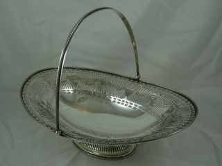 Stunning George Iii Style Solid Silver Cake Basket,  1912,  588gm
