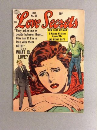 Love Secrets 38,  Vg,  (4.  5),  1954 Quality Comics,  Cool Early Romance Book