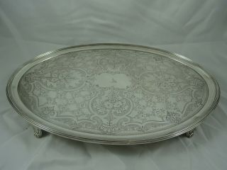 Magnificent,  George Iii Solid Silver Salver,  1800,  1441gm