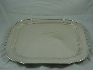 Large,  Chinese Export Solid Silver Salver,  C1910,  1430gm