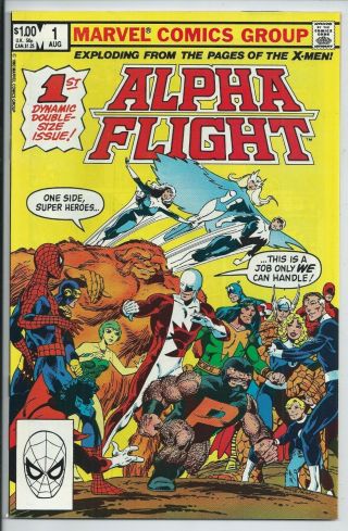 Alpha Flight 1 (aug.  1983,  Marvel) 1st App.  Of Puck & Marina Direct Nm