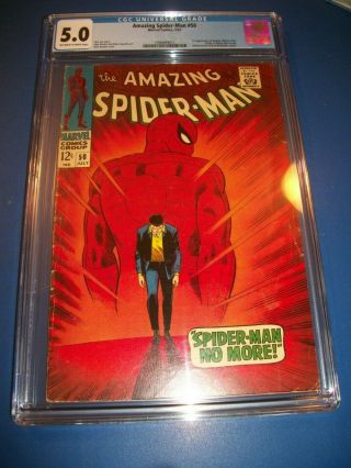 Spider - Man 50 Huge Silver Age Key 1st Kingpin Cgc 5.  0 Vgf Wilson Fisk