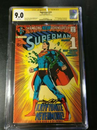 1971 Dc Superman 233 Cgc 9.  0 Wp Ss Signed Neal Adams Classic Cover
