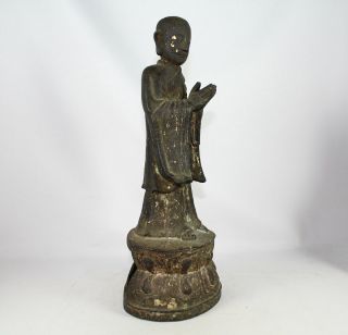 LARGE CHINESE BRONZE FIGURE of ANANDA SONG - EARLY MING DYNASTY 1968 Grams 5