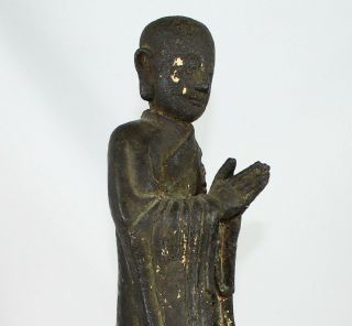 LARGE CHINESE BRONZE FIGURE of ANANDA SONG - EARLY MING DYNASTY 1968 Grams 6