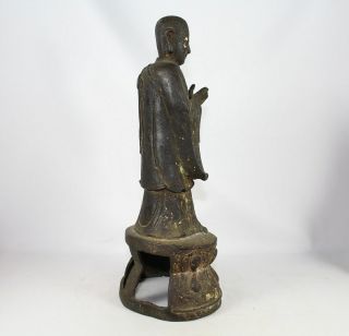 LARGE CHINESE BRONZE FIGURE of ANANDA SONG - EARLY MING DYNASTY 1968 Grams 9