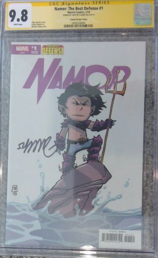 Namor: The Best Defense 1 Variant_cgc 9.  8 Ss_signed By Skottie Young